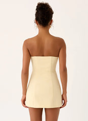 Luna Rosa Mini Dress - Baby Yellow